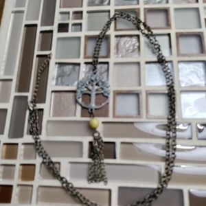 Vintage Artisan Tree of Life Bronze necklace